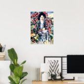 Elegante chinesische Lady von den Blume Old Shangh Poster (Heimbüro)