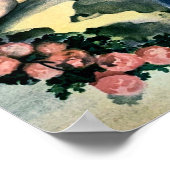 Elegante chinesische Lady von den Blume Old Shangh Poster (Ecke)