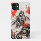 Elegante chinesische Landschaft Handy Case - Rot u (Rückseite)
