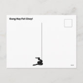 Elegante chinesische Silvesterschlangen Feiertagspostkarte (Rückseite)