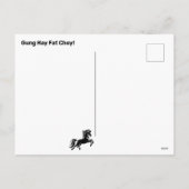 Elegante Chinesische Silvesterschlangen Feiertagspostkarte (Rückseite)