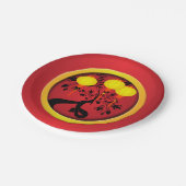 Elegante chinesische Silvesterschlangen Pappteller (Schrägansicht)