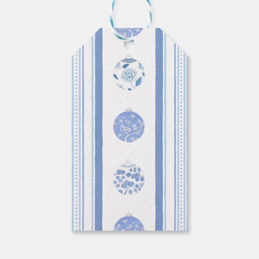 Elegante Chinoiserie Bauble Personalisierte Weihna Geschenkanhänger (Rückseite)