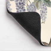 Elegante Chinoiserie Blumen & Vögel Mousepad (Ecke)