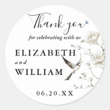 Elegante Chinoiserie Floral Wedding Vielen Dank