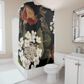 Elegante Chinoiserie Inspiriert Blumenblumen Duschvorhang (Beispiel)