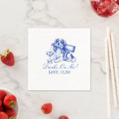 Elegante Chinoiserie King Cavalier Hochzeit Serviette (Beispiel)