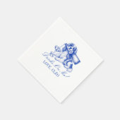 Elegante Chinoiserie King Cavalier Hochzeit Serviette (Ecke)