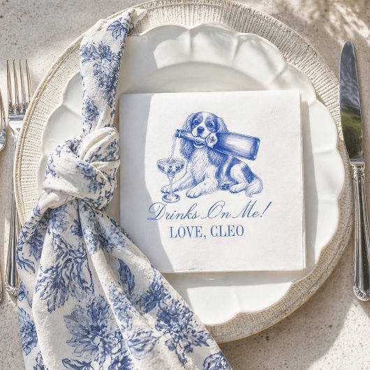 Elegante Chinoiserie King Cavalier Hochzeit Serviette