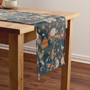 Elegante Chinoiserie Kurzer Tischläufer