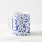 Elegante Chinoiserie-Toile-Mutter-Braut-Personalis Kaffeetasse (Vorderseite Links)