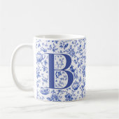 Elegante Chinoiserie-Toile-Mutter-Braut-Personalis Kaffeetasse (Links)