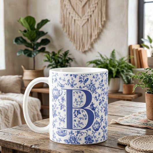 Elegante Chinoiserie-Toile-Mutter-Braut-Personalis Kaffeetasse