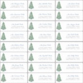 Elegante Chinoiserie Weihnachtsbaumadressen Labels (Vorderseite)