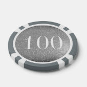 Elegante Chip-Token für Silberne Glitzer Casino Po Pokerchips (Einzeln)