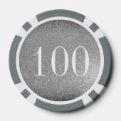 Elegante Chip-Token für Silberne Glitzer Casino Po Pokerchips (Rückseite)