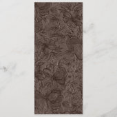 Elegante Chocolate Mocha Wedding Menükarte (Rückseite)