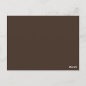 Elegante Chocolate White Wedding Tischnummer Card (Rückseite)