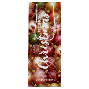Elegante Christbaum-Kugeln Deko Geschenktüte Für Weinflaschen