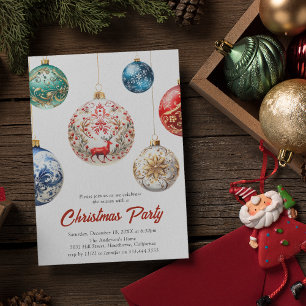 Elegante Christbaumkugel Festive Weihnachten Fei Einladung