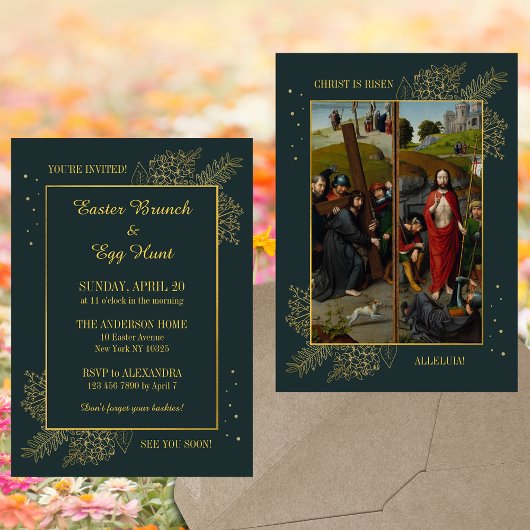 Elegante Christlich-katholische Osterfeiertage Ei  Einladung