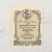 Elegante Christliche Babydusche Einladung (Vorne/Hinten)