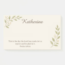 Elegante christliche botanische Haftnotizen 10"x6" Post-it Klebezettel