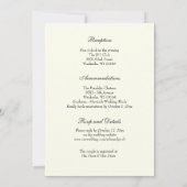 Elegante Christliche Cross Wedding Rings Katholisc Einladung (Rückseite)