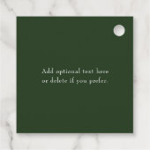 Elegante Christliche Hochzeit Vielen Dank Geschenkanhänger (Rückseite)