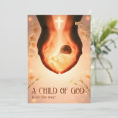 Elegante Christliche Kinderdusche Gottes Einladung (Stehend Vorderseite)