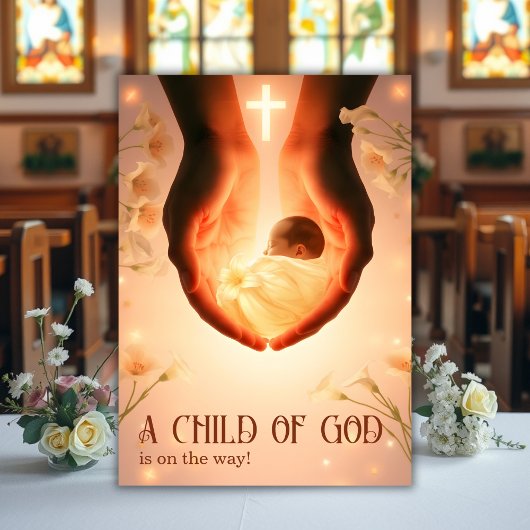 Elegante Christliche Kinderdusche Gottes Einladung