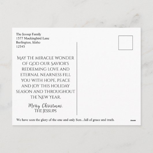 Elegante Christliche Krippe Weihnachten (Rückseite)