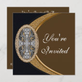 Elegante christliche QuerParty Einladung (Vorne/Hinten)