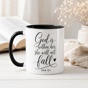 Elegante christliche Schrift Tasse