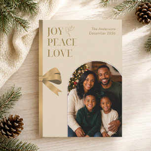 Elegante christliche Weihnachtsfamilienfoto Feiertagskarte