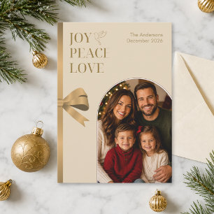 Elegante christliche Weihnachtsfamilienfoto Feiertagskarte