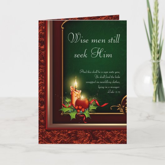 Elegante christliche Weihnachtskarten Feiertagskarte (Vorderseite)