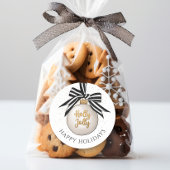 Elegante Christmas Bauble Happy Holidays Runder Aufkleber