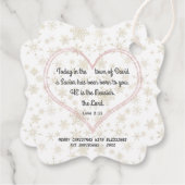 Elegante Christmas Bible Verse Messiah Rose Gold Geschenkanhänger (Rückseite)