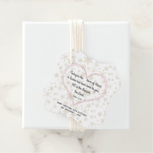 Elegante Christmas Bible Verse Messiah Rose Gold Geschenkanhänger (Beispiel)