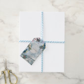 Elegante Christmas Bluebirds und Music Ephemera Geschenkanhänger (Mit Garn)