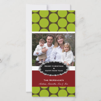 Elegante Christmas Brown Damask Feiertagskarte
