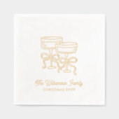 Elegante Christmas Cocktails Servietten Mit Folie (Vorderseite)