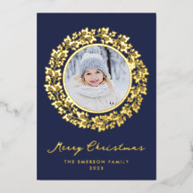 Elegante Christmas Gold Foil Card