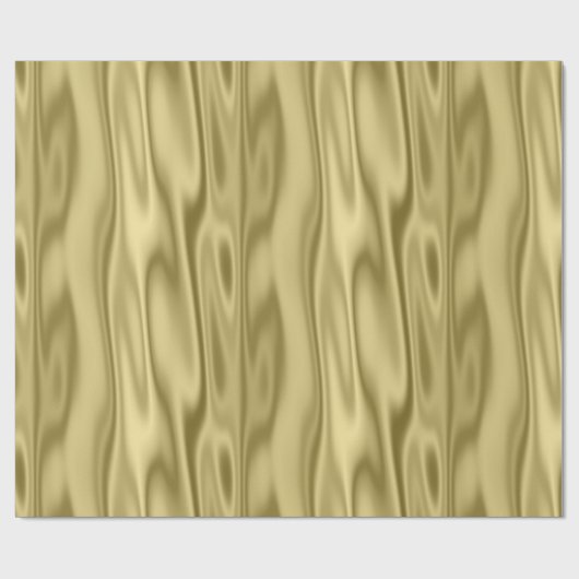 Elegante Christmas Gold Imitate Satin Graphic Geschenkpapier (Flach)