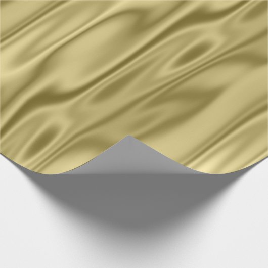Elegante Christmas Gold Imitate Satin Graphic Geschenkpapier (Ecke)