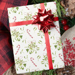 Elegante Christmas Greenery Mistletoe Geschenkpapier<br><div class="desc">Elegantes Weihnachtsgrün Mistletoe Wrapping Paper</div>