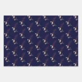 Elegante Christmas Holly Berry Eucalyptus Red Gold Geschenkpapier Set (Vorderseite 2)