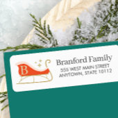 Elegante Christmas Monogram Sleigh