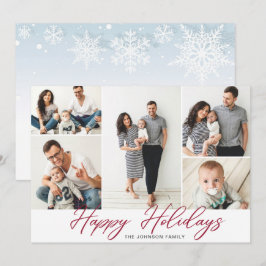 Elegante Christmas Pine Cones 5 FOTOS Gruß Feiertagskarte